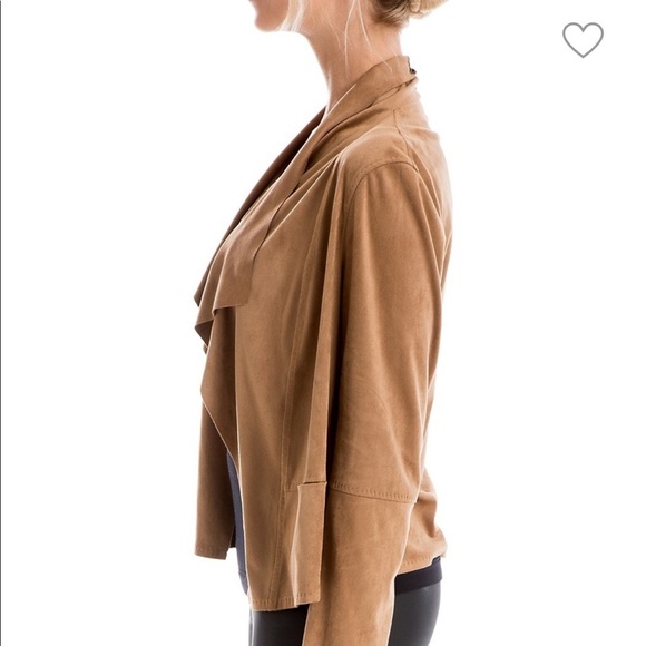 Max Studio Faux Suede Open Front Jacket - Picture 3 of 3